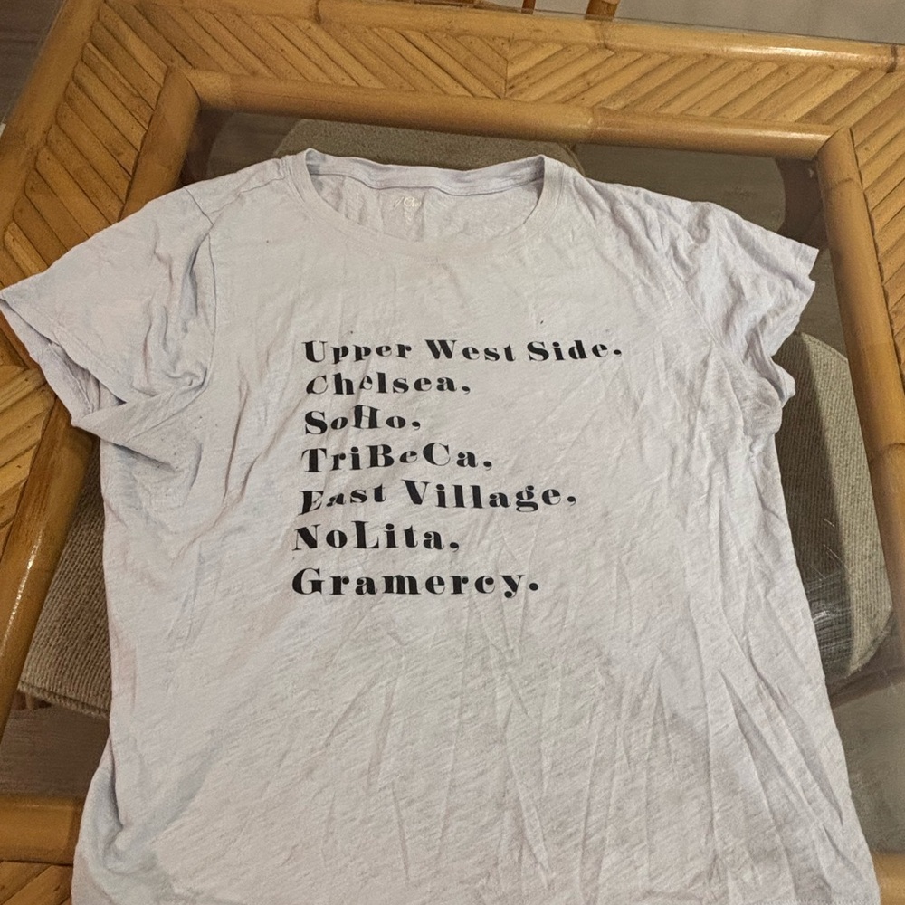 Graphic Tee with City Names